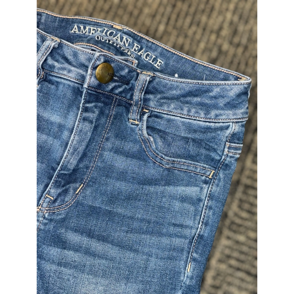 American Eagle Outfitters Womens Sz 0 Stretch Distressed High Rise Jegging Jeans - Picture 6 of 14